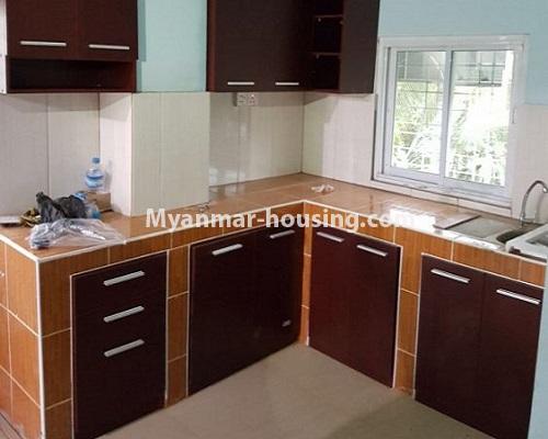 Myanmar real estate - for sale property - No.3388 - Lower Level apartment near Thanthumar Road for sale in South Okkalapa! - kitchen view