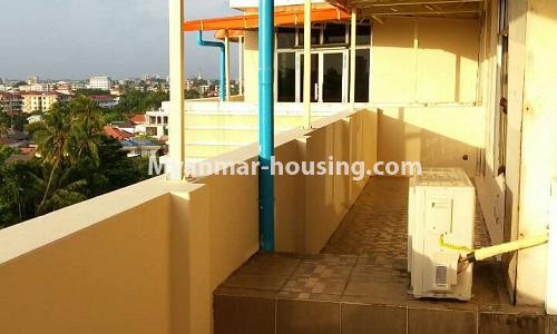 Myanmar real estate - for sale property - No.3389 - Pent house with the panoramic view for sale in Yankin! - front patio view