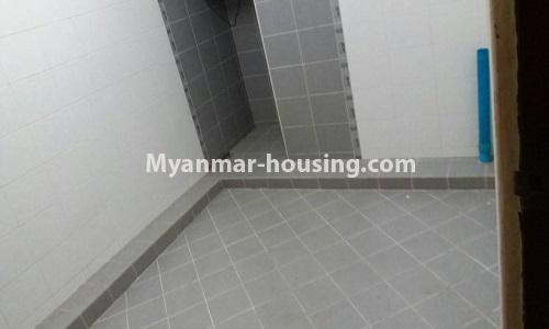 Myanmar real estate - for sale property - No.3389 - Pent house with the panoramic view for sale in Yankin! - washing machine area and toilet view