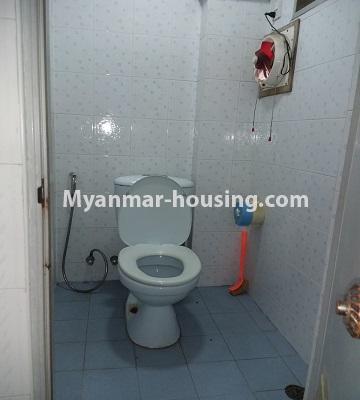 Myanmar real estate - for sale property - No.3391 - First floor two bedroom apartment for sale in Yankin! - toilet view