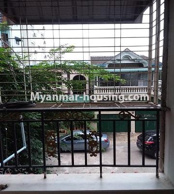 Myanmar real estate - for sale property - No.3391 - First floor two bedroom apartment for sale in Yankin! - balcony view