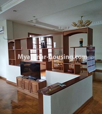 Myanmar real estate - for sale property - No.3394 - Two storey landed house with five bedrooms for sale in Thin Gann Gyun! - upstairs living room view