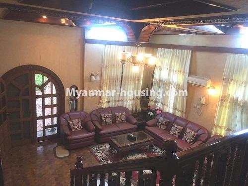 Myanmar real estate - for sale property - No.3397 - Two houses in the same yard for sale in Golden Valley, Bahan! - living room view
