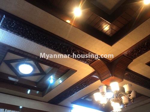 Myanmar real estate - for sale property - No.3397 - Two houses in the same yard for sale in Golden Valley, Bahan! - ceiling view
