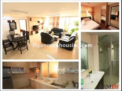 ミャンマー不動産 - 売り物件 - No.3401 - Pent House with Yangon River View for sale in Botahtaung! - living room, kitchen, bedroom view