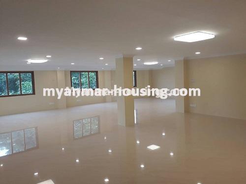 Myanmar real estate - for sale property - No.3421 - Four storey landed house with spacious halls for sale in Mayangone! - interior hall view
