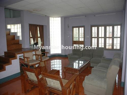 Myanmar real estate - for sale property - No.3423 - Lovely Half and Three Storey Landed House for sale in Tarmway! - living room view