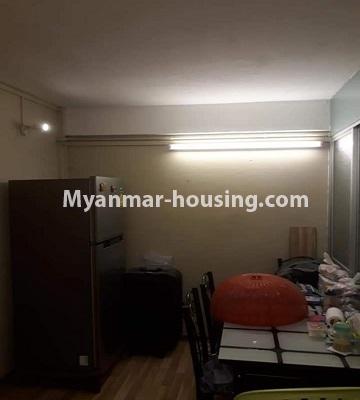 Myanmar real estate - for sale property - No.3427 - One bedroom apartment for sale in Lanmadaw Township. - dining area view