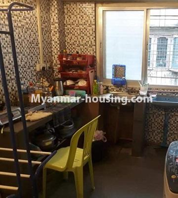 Myanmar real estate - for sale property - No.3427 - One bedroom apartment for sale in Lanmadaw Township. - kitchen view