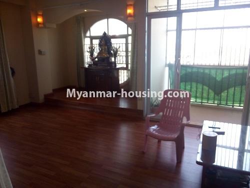 Myanmar real estate - for sale property - No.3432 - 2 BHK China Town Condo room for sale in Lanmadaw! - living room view