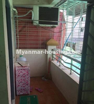 Myanmar real estate - for sale property - No.3449 - Second floor apartment room for sale in Hlaing! - balcony view