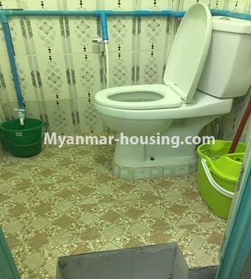 Myanmar real estate - for sale property - No.3449 - Second floor apartment room for sale in Hlaing! - toilet view