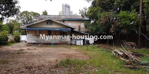 Myanmar real estate - for sale property - No.3458 - Landed house for sale near Sedona Hotel, Yanking! - yard view