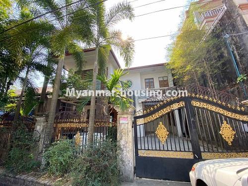 缅甸房地产 - 出售物件 - No.3459 - Two storey landed house for sale near Kabaraye Pagoda, Mayangone! - another view of house and compound 