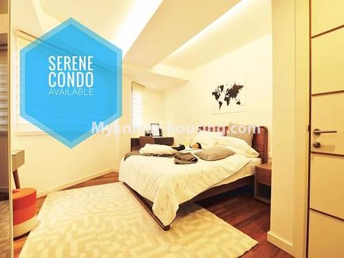 Myanmar real estate - for sale property - No.3461 - Luxurious  Serene condominium room for sale in South Okkalapa! - bedroom view