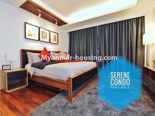 Myanmar real estate - for sale property - No.3461 - Luxurious  Serene condominium room for sale in South Okkalapa! - another bedroom view