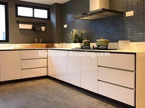 Myanmar real estate - for sale property - No.3461 - Luxurious  Serene condominium room for sale in South Okkalapa! - kitchen view