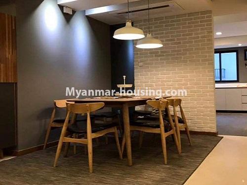 Myanmar real estate - for sale property - No.3461 - Luxurious  Serene condominium room for sale in South Okkalapa! - dining area view