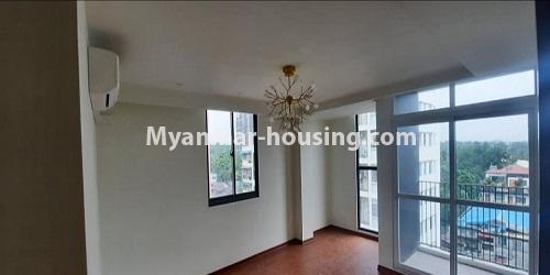 Myanmar real estate - for sale property - No.3472 - 2BHK Condominium Room for Sale in Mayangone! - living room area view