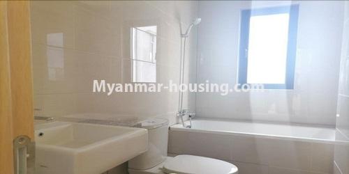 Myanmar real estate - for sale property - No.3472 - 2BHK Condominium Room for Sale in Mayangone! - bathroom view