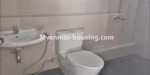 Myanmar real estate - for sale property - No.3472 - 2BHK Condominium Room for Sale in Mayangone! - common bathroom view