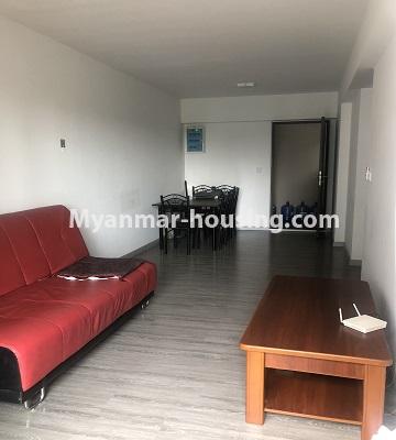 ミャンマー不動産 - 売り物件 - No.3493 -  City Loft Condominium Room for Sale in Thanlyin Star City! - living room