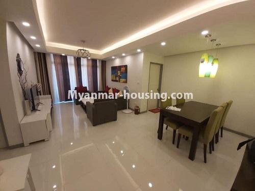 Myanmar real estate - for sale property - No.3494 - Star City Two Bedroom Condominium Room For Sale! - another view of living room