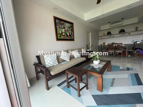 缅甸房地产 - 出售物件 - No.3502 - Star City A Zone Three Bedroom Condominium Room for Sale, Thanlyin! - livingroom