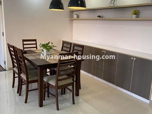 Myanmar real estate - for sale property - No.3502 - Star City A Zone Three Bedroom Condominium Room for Sale, Thanlyin! - dinning area