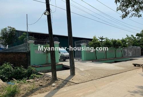 Myanmar real estate - land property - No.2540 - Warehouse for rent in North Dagon! - another main entrance view