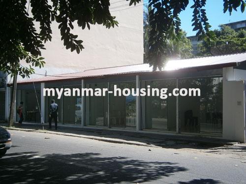 Myanmar real estate - for rent property - No.1050 - A good suitable place for office and showroom ! - View of the outside