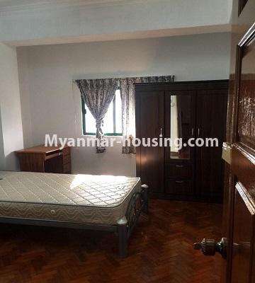 Myanmar real estate - for rent property - No.1125 - Furnished 3BHK condominium room for rent in Hlaing! - master bedroom view