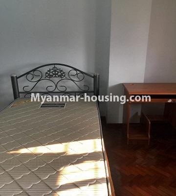 Myanmar real estate - for rent property - No.1125 - Furnished 3BHK condominium room for rent in Hlaing! - single bedroom view