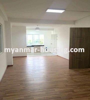 ミャンマー不動産 - 賃貸物件 - No.1210 - New Flat with reasonable price on rent is available now! - View of the living room