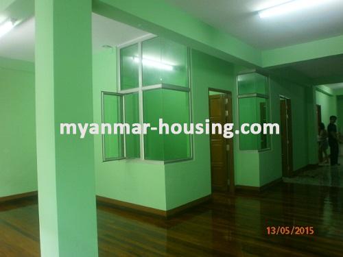缅甸房地产 - 出租物件 - No.1226 - Room in SInmalite Hiway Complex suitable for Residential! - View of the inside.