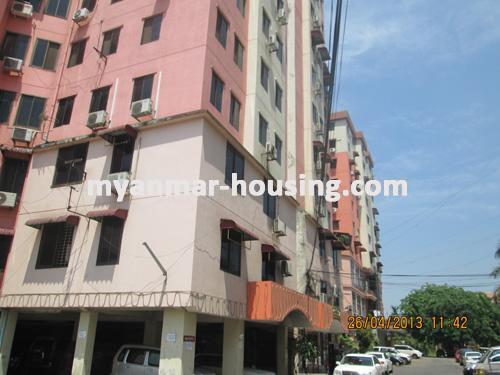 Myanmar real estate - for rent property - No.1247 - Good Condominium with good transportation ! - View of the building.