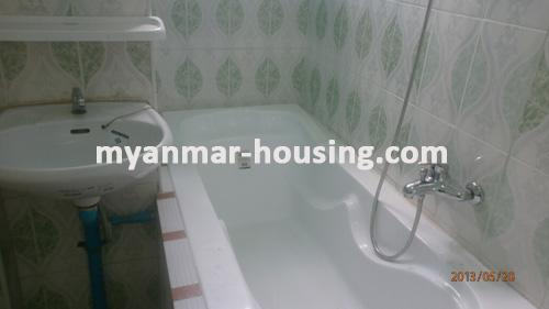 Myanmar real estate - for rent property - No.1249 - Brand New  condominium for rent in Kamaryut ! - View of the bathtub.