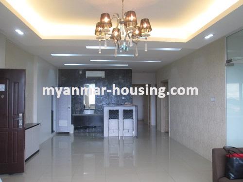 Myanmar real estate - for rent property - No.1273 - The most brightest room located near Kandawgyie Lake! - View of the living room