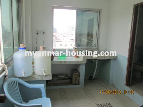 Myanmar real estate - for rent property - No.1308 - Nice  Condo  suitable for doing business  ! - View of the kitchen room.