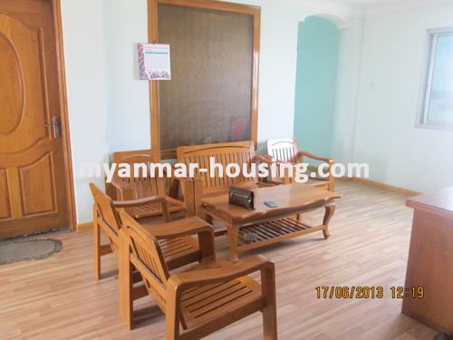 Myanmar real estate - for rent property - No.1309 - Good decoration in Latha for rent ! - View of the living room.