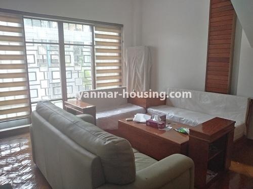 缅甸房地产 - 出租物件 - No.1501 - A new landed house for rent in Sanchaung! - Living room view