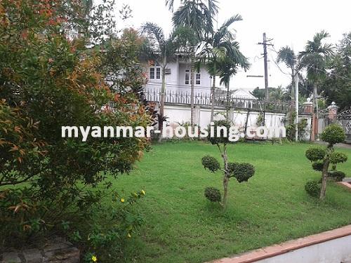 မြန်မာအိမ်ခြံမြေ - ငှားရန် property - No.1556 - Suitable for international school in Bahan! - Front view of the house.