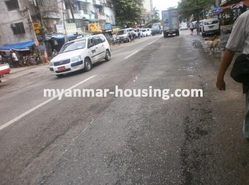 Myanmar real estate - for rent property - No.1645 - Good Apartmet for rent in best aera ! - View of the road.