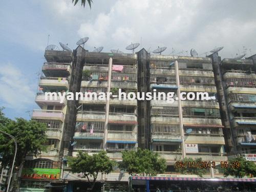 Myanmar real estate - for rent property - No.1676 - Nice location for rent in Kyaukdadar Township. - View of the building.