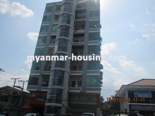 မြန်မာအိမ်ခြံမြေ - ငှားရန် property - No.1834 - A good condo for rent in Yankin! - View of the building.