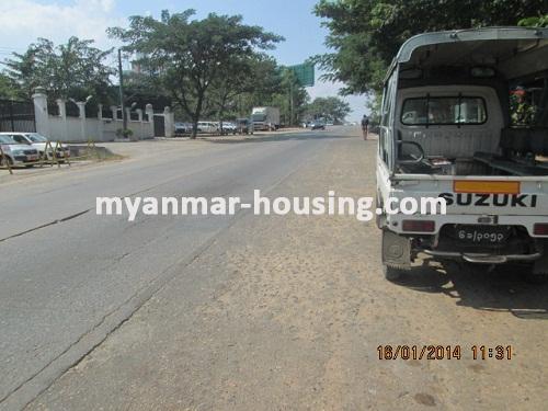 Myanmar real estate - for rent property - No.1834 - A good condo for rent in Yankin! - View of the road.
