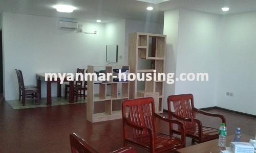 Myanmar real estate - for rent property - No.1840 - An apartment for rent with Shwe Dagon view, in Sin Min Condominium. - 