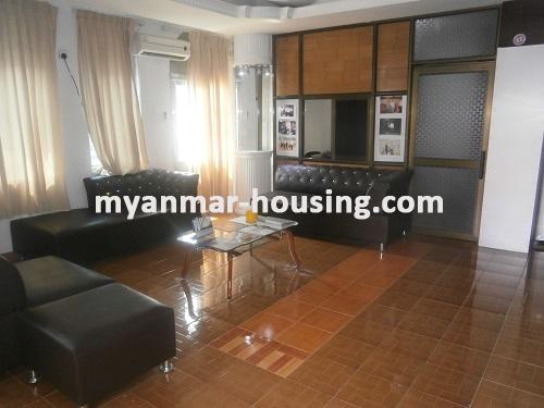 缅甸房地产 - 出租物件 - No.1885 - Fully Furnished Room located in University Avenue- Bahan Township! - View of the living room.