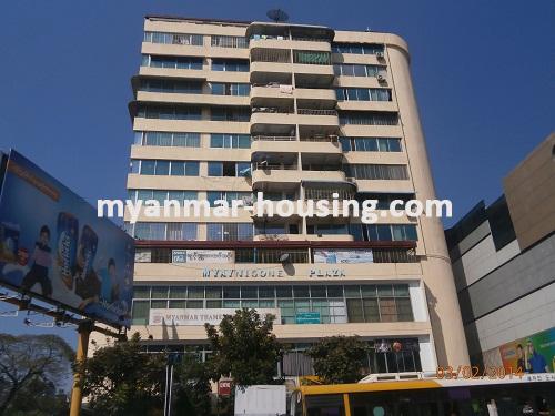 Myanmar real estate - for rent property - No.1891 - Spacious condo for rent is available in Sanchaung! - Front view of the building.