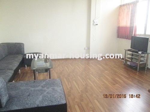 Myanmar real estate - for rent property - No.1903 - Beautiful condo with fully furnished and wifi! - View of living room